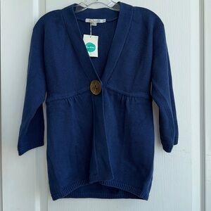 Boden Navy Blue Knit Cardigan with Button